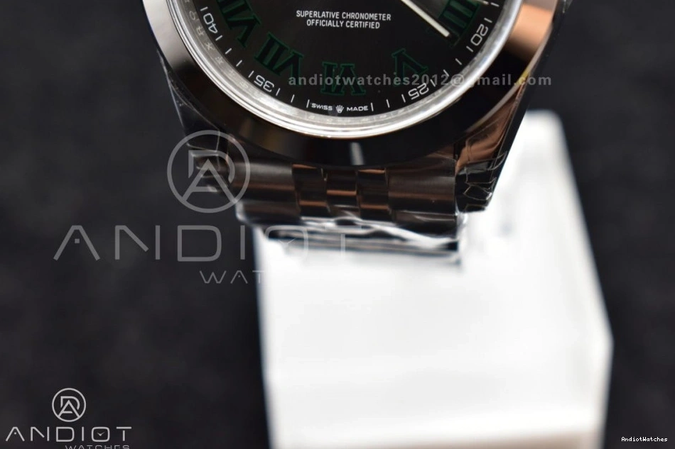 Edition Steel DateJust 126334 Green Roman Dial 41 642 FashionForward Jubilee Bracelet 904L SS VS 1:1 on VSF Gray Best 0513